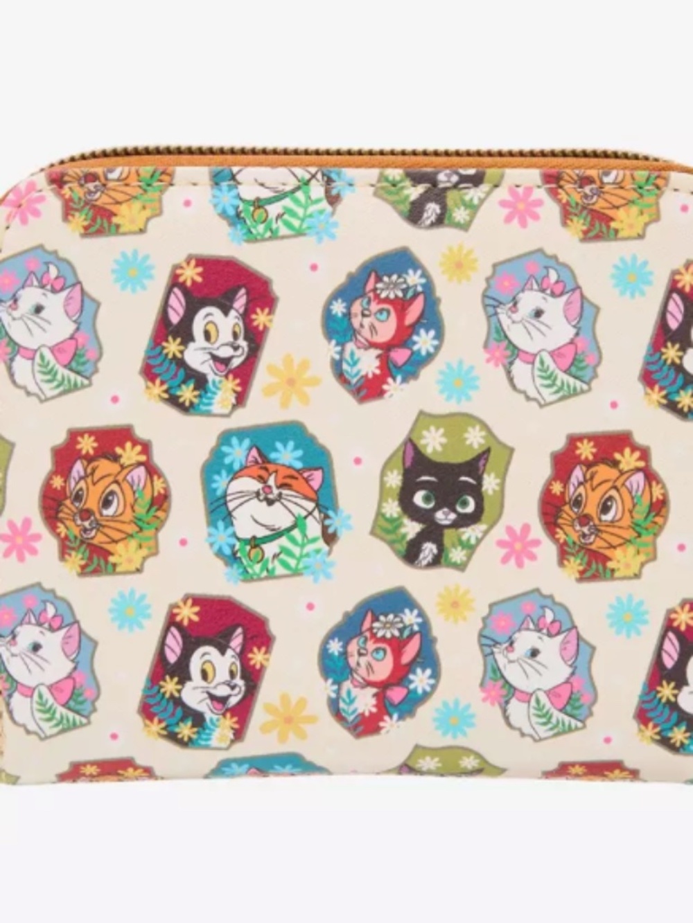 Loungefly Disney Cats Flower Portrait Mini Zipper Wallet